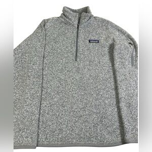 PATAGONIA Better Sweater 1/4 Zip Fleece Pullover Gray Heather Women Med